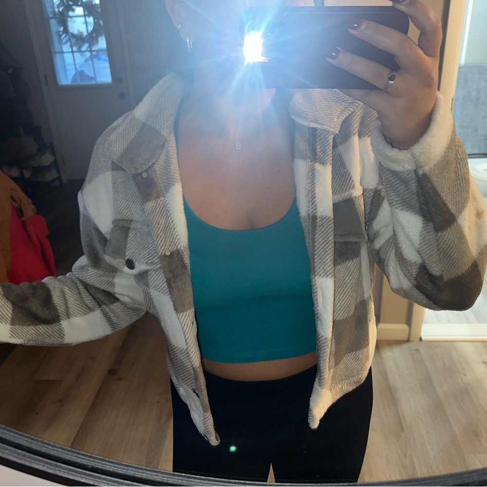 Furry cropped jacket